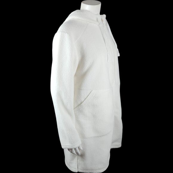 Muk Luk Teddy Bear Sherpa Lounger with Hood White Large NWT - Picture 14 of 15